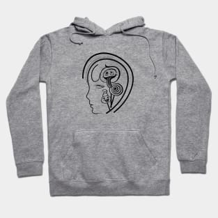 Abstract Face Line Drawing Hoodie